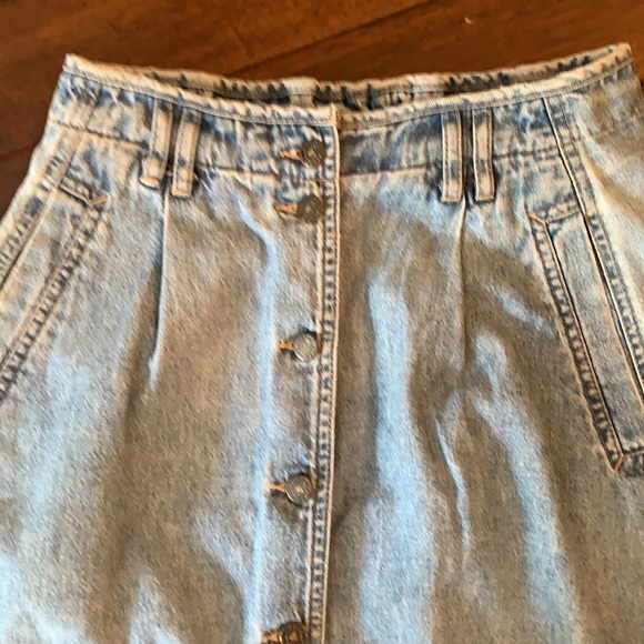 Vintage Liz Wear Long Denim Skirt Size 2 Petite - Picture 2 of 5